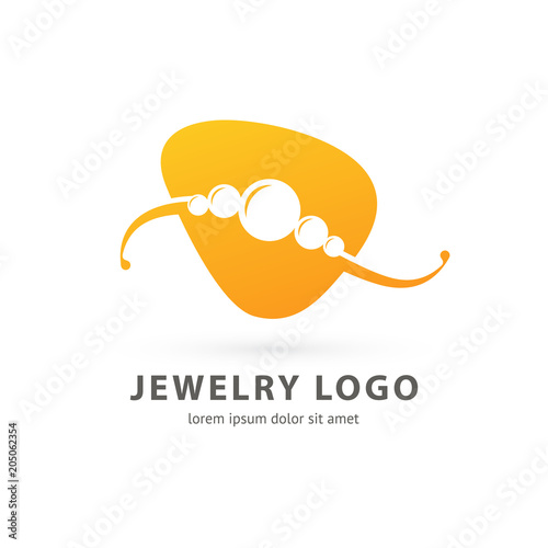 Logo design abstract necklace vector template.