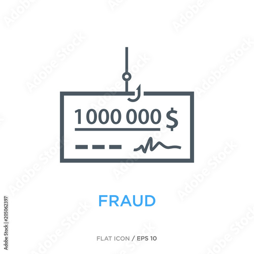 Fraud line flat icon ver 1