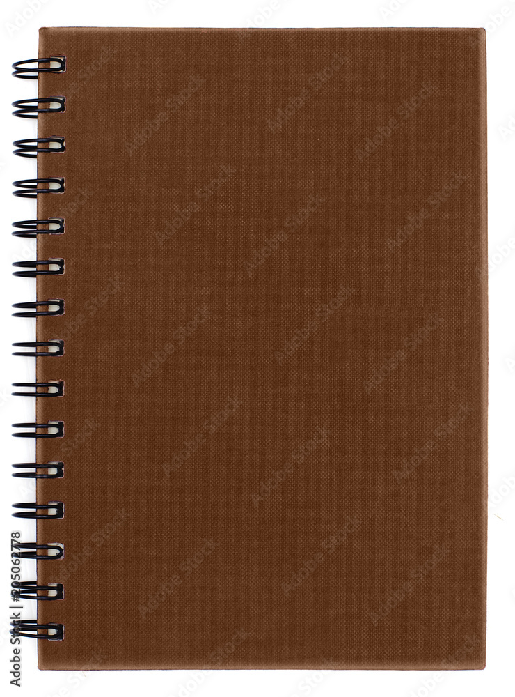 brown cover notebook isolate is on white background with clipping path brown cover notebook isolate is on white background with clipping path
