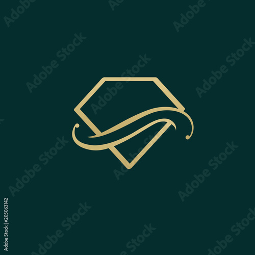Logo design abstract diamond vector template.