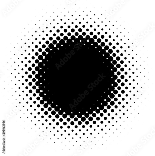 Black and white abstract dotted background.