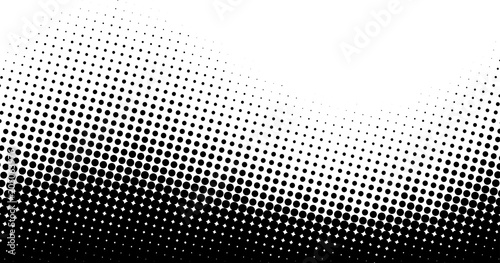 Black and white dotted halftone background. photo