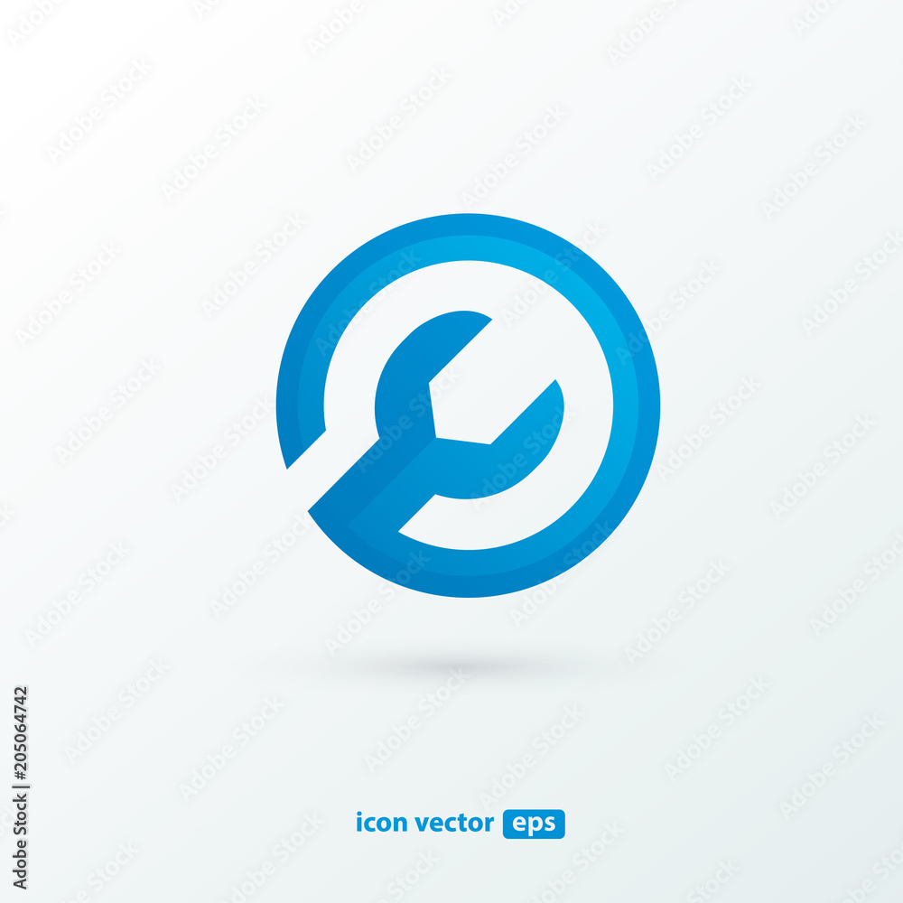 Logo design abstract repair vector template.