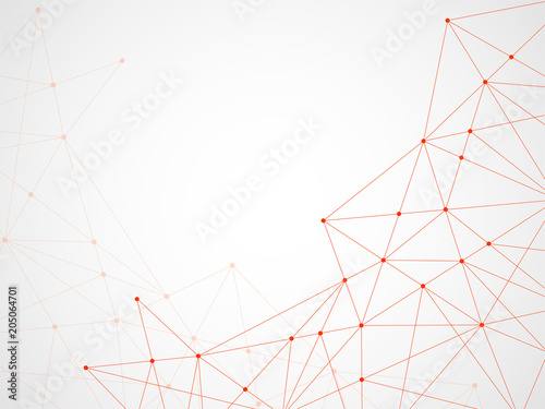 Abstract geometric background with connecting dots and lines. Modern technology concept. Polygonal structure