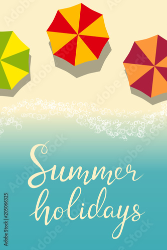 beach summer holiday template for flyer