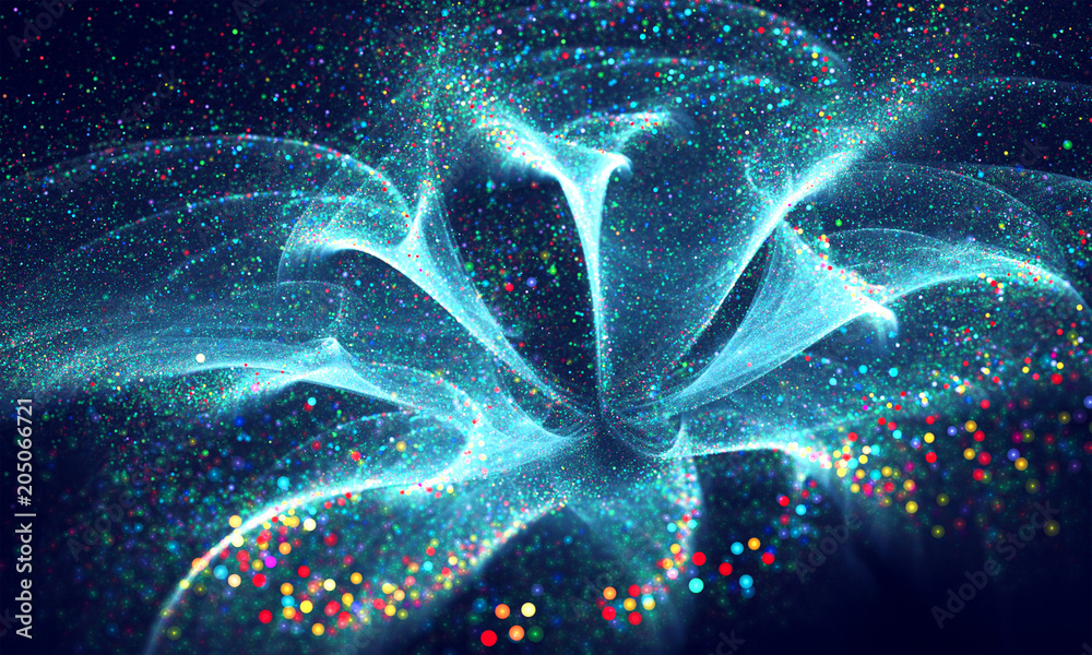 Naklejka premium Abstract feathers with bokeh. 