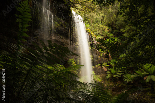 Russell Falls in late Summer flow  Tasmania