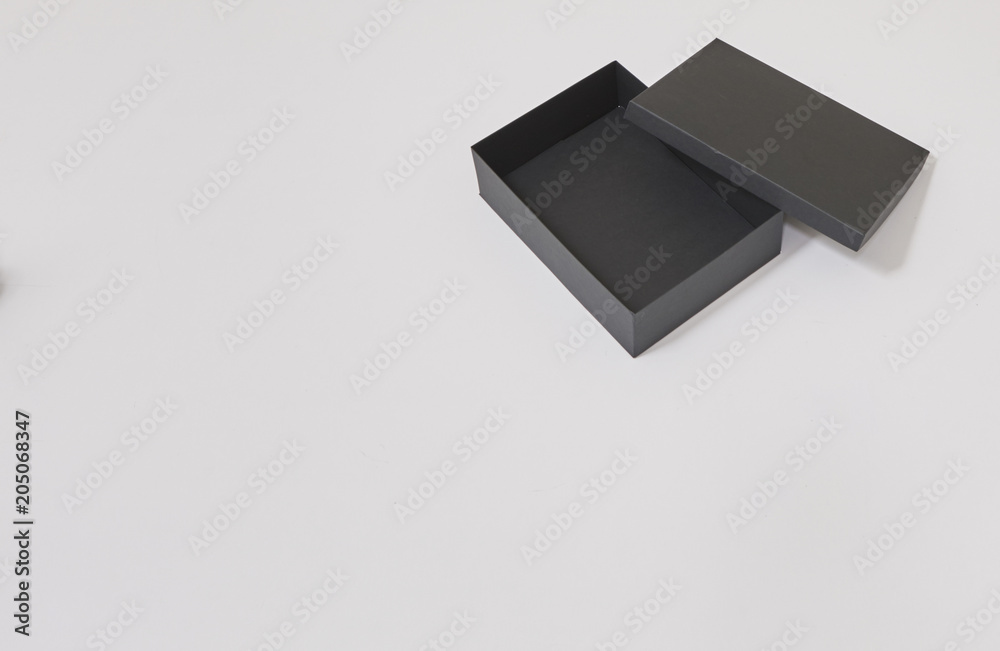Obraz premium black gift box isolated