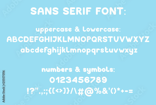 Sans serif modern typeface