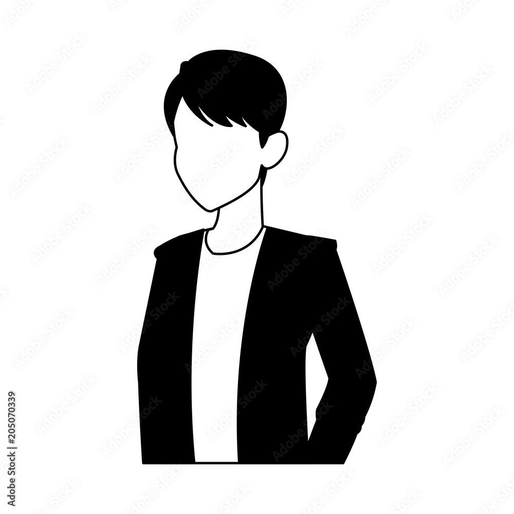 Young man cartoon with casual clothes vector illustration graphic design Young man cartoon with casual clothes vector illustration graphic design