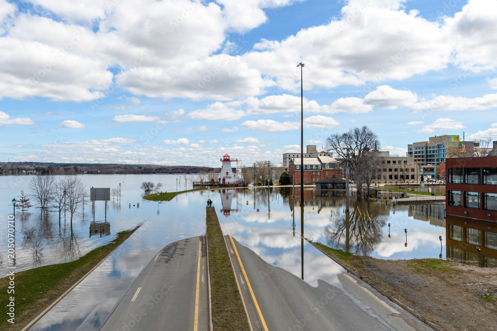 Fotografie The Flooded Downtown Fredericton