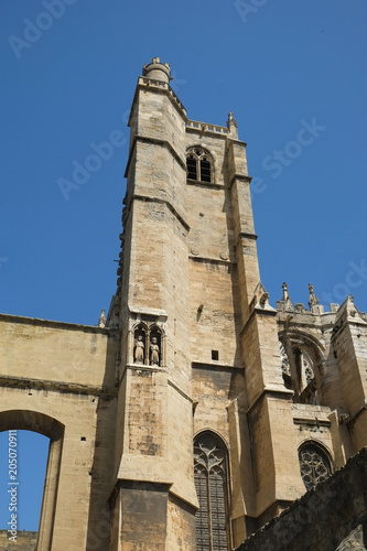 Narbonne Cathedral in the center of Narbonne, France