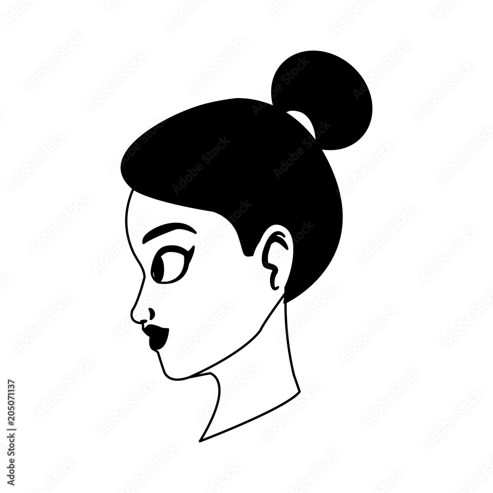 Beautiful woman face vector illustration graphic design Beautiful woman face vector illustration graphic design