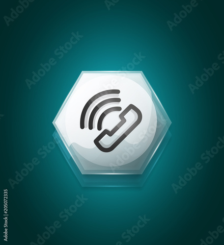 Phone support call center button