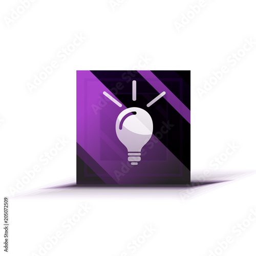 Light bulb, new idea concept web button