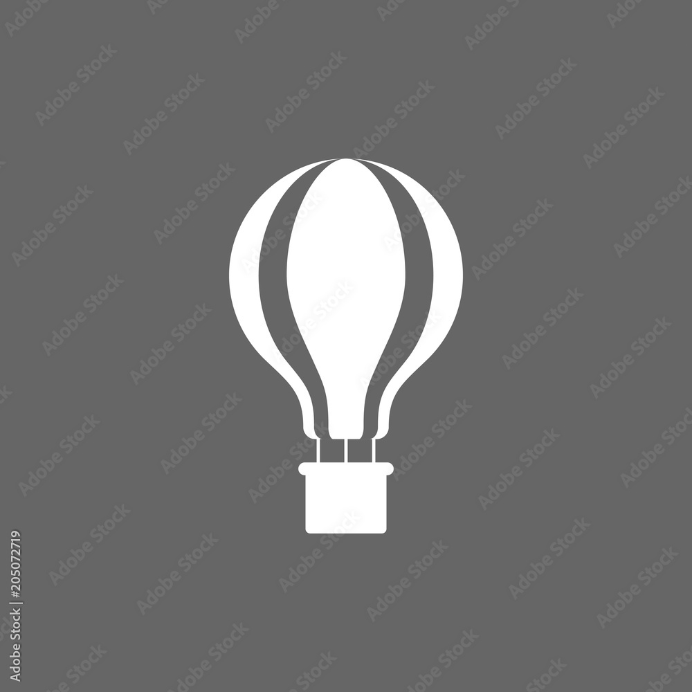 Air balloon icon, flat hot air balloon sign. Vector illustration. Air balloon icon, flat hot air balloon sign. Vector illustration.