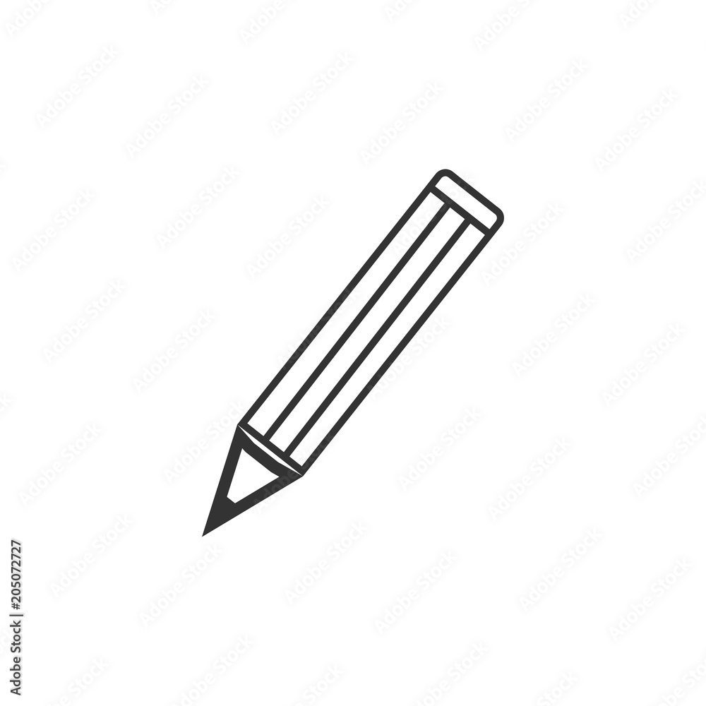 Pencil icon. Vector illustration, flat design. Pencil icon. Vector illustration, flat design.
