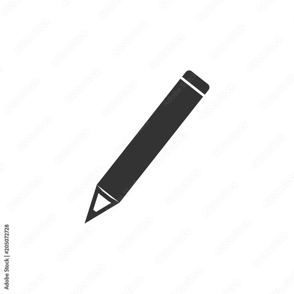 Pencil icon. Vector illustration, flat design. Pencil icon. Vector illustration, flat design.