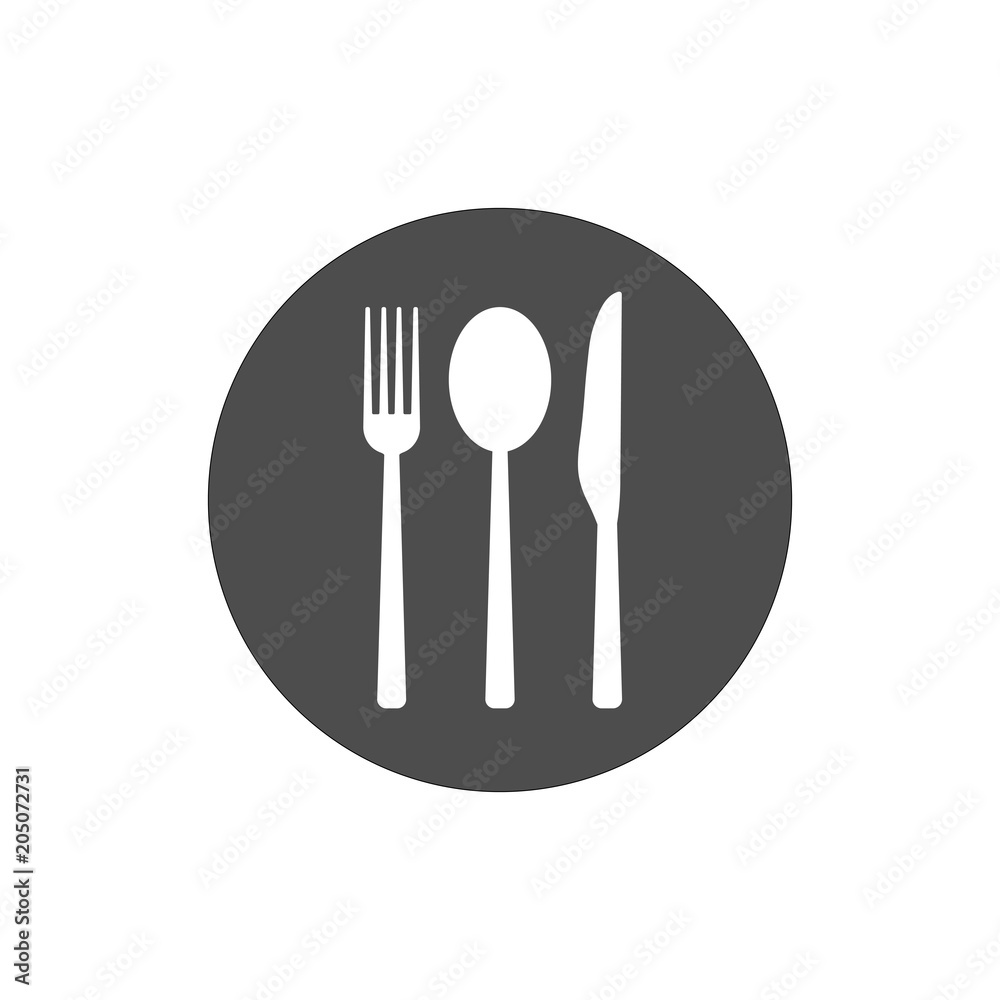 Cultery icon, knife fork spoon sign. Flat design, vector illustration. Cultery icon, knife fork spoon sign. Flat design, vector illustration.
