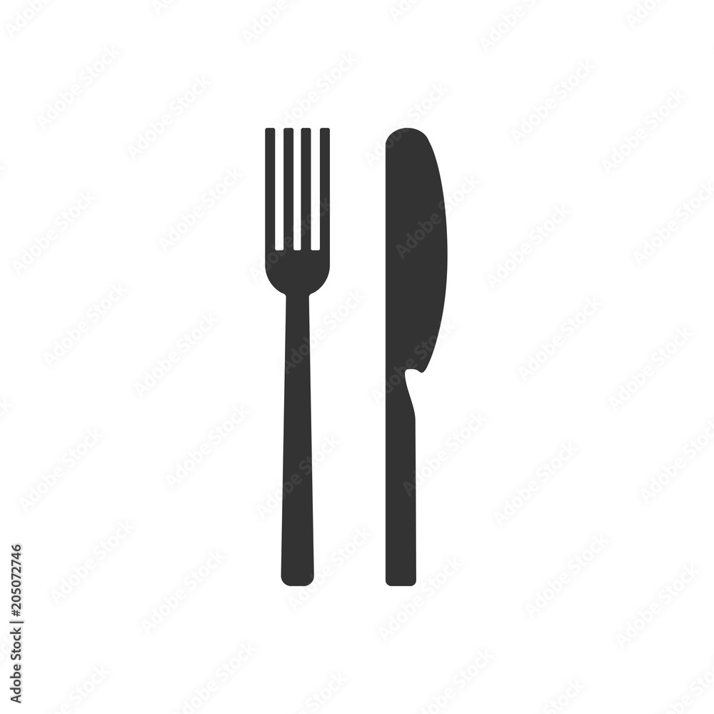 Cultery icon, knife fork spoon sign. Flat design, vector illustration. Cultery icon, knife fork spoon sign. Flat design, vector illustration.