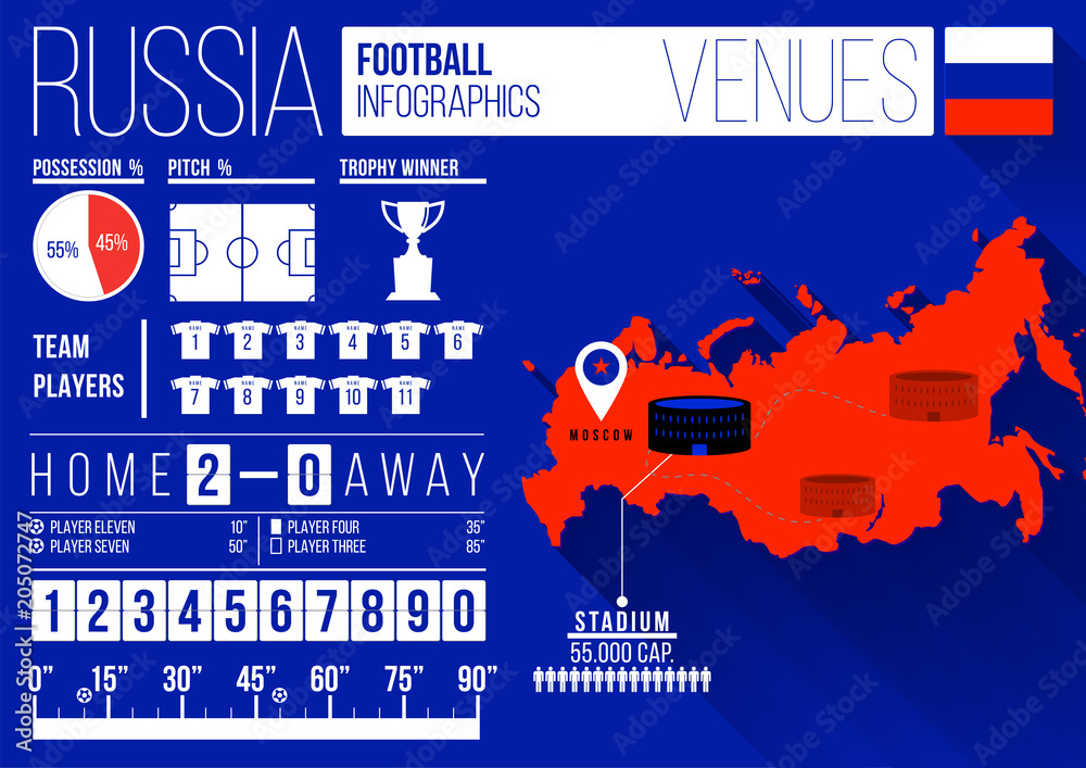 Naklejka premium Modern Soccer Vector Design Template