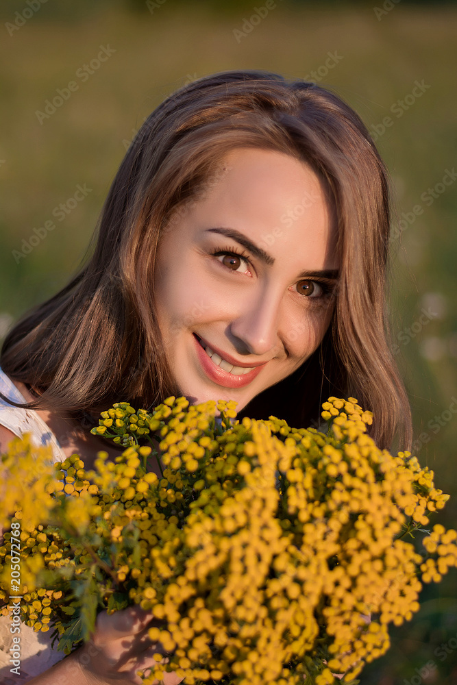 GIRL WITH COLORS IN THE FIELD GIRL WITH COLORS IN THE FIELD