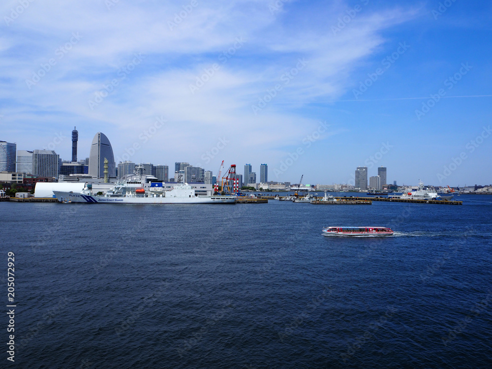 横浜港　大さん橋　国際客船ターミナル　屋上からの景色