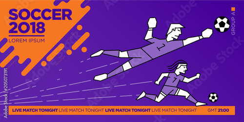 Modern Soccer Vector Design Template