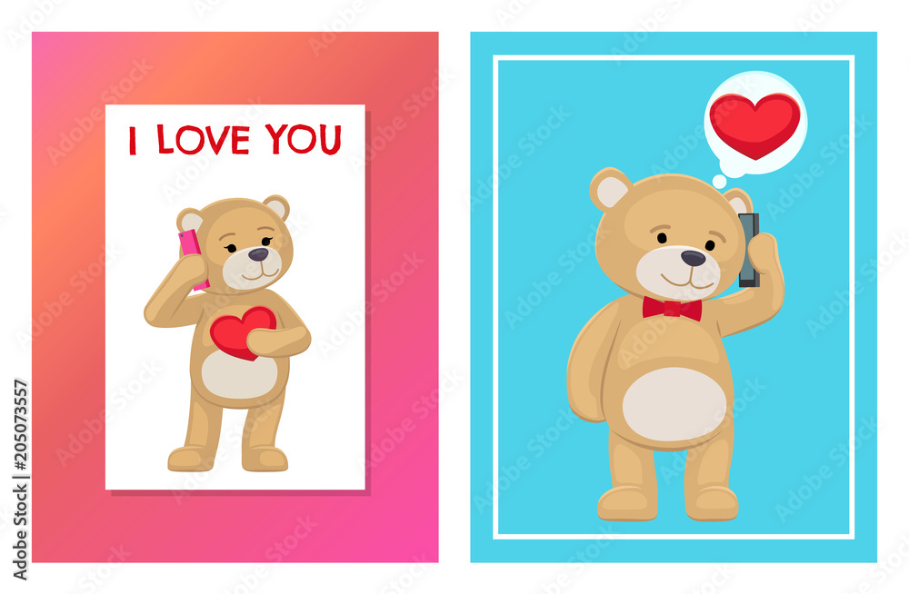 I Love You and Me Teddy Bears Vector I Love You and Me Teddy Bears Vector
