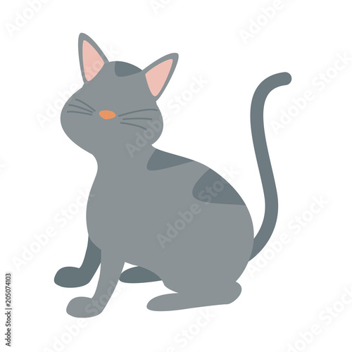 Fototapeta Naklejka Na Ścianę i Meble -  Cute cat cartoon vector illustration graphic design