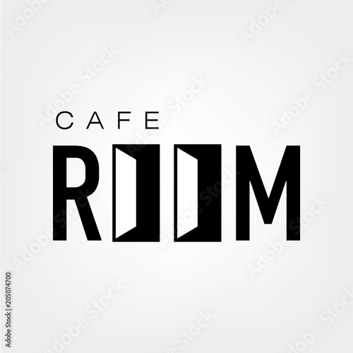 Room cafe vector logo, icon, symbol, concept
