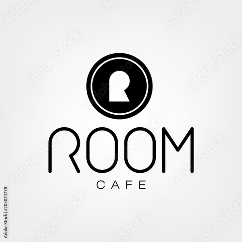 Room cafe vector logo, icon, symbol, concept