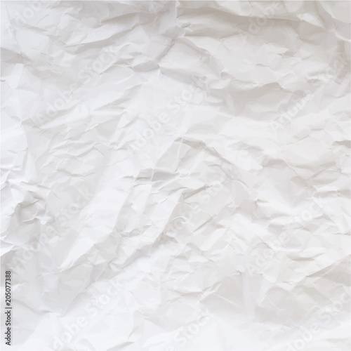 Vector texture of crumpled paper. Realistic illustration.