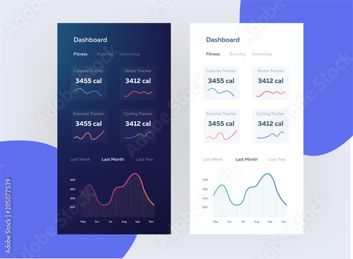 Fitness app. Ui ux design. Web design and mobile template. Infographic on benefits of healthy lifestyle