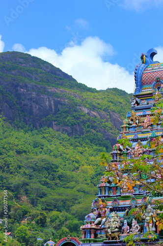 hindu temple of victoria on seychelles island