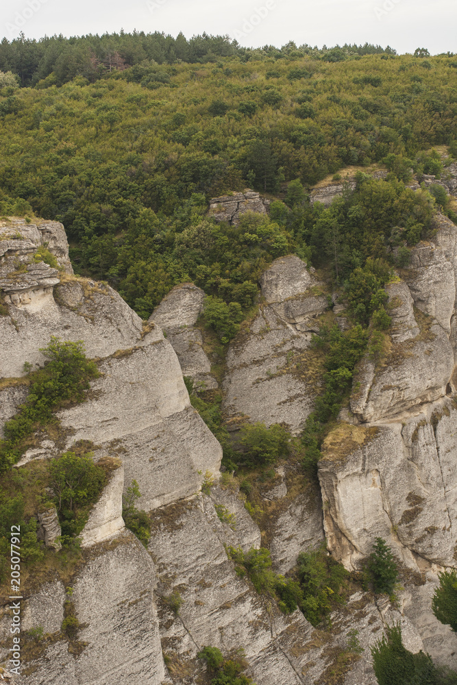 Tourist places in Europe. Landscapes of Bulgaria. The Balkan Mountains. The Madara Rider or Madara Horseman. National historical and archaeological reserve Tourist places in Europe. Landscapes of Bulgaria. The Balkan Mountains. The Madara Rider or Madara Horseman. National historical and archaeological reserve