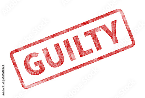 Guilty Stamp - Red Grunge Seal