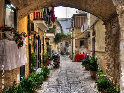Ruelle typique dans la ville de Bari, Italie