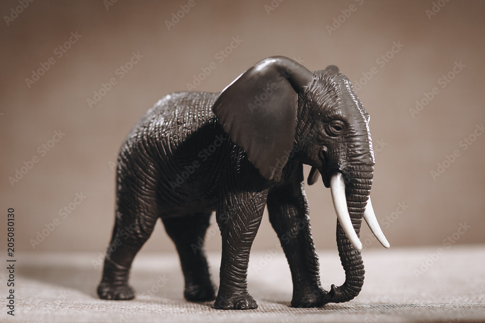 luxury baby elephant rubber toy for animal collection.