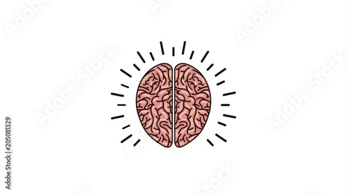 human brain think idea solution logic animation