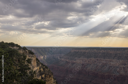 Sun beams in the Grand Canyon 