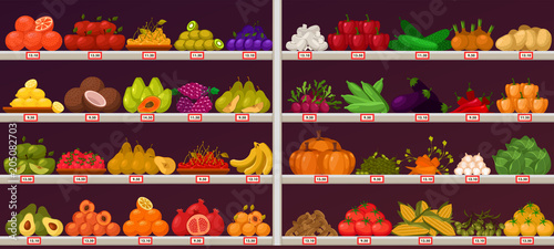 Fruits and vegetables at shop stall