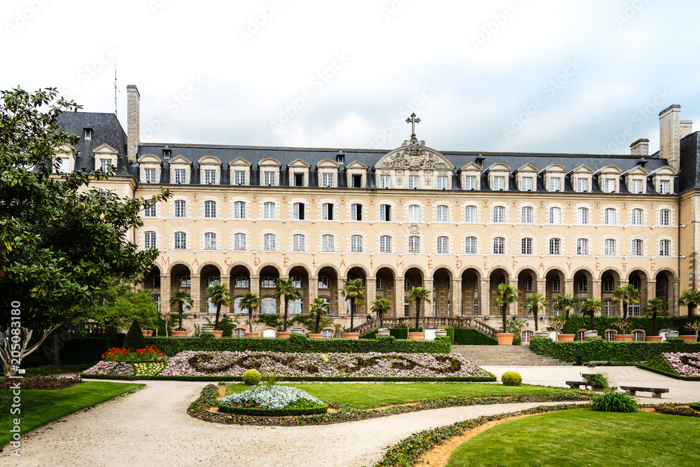 The Saint George Palace garden in Rennes, France