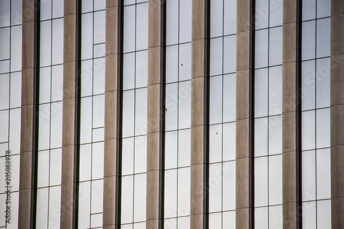 Detail of modern architecture glass windows of a corporate building