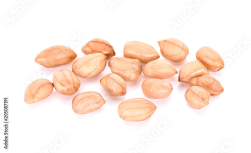  Boiled peanuts isolated on white background