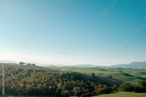 Panoramic view of Tuscany. Travel around Italy