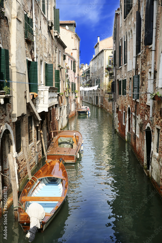 Canal cityscape in Venice, Italy