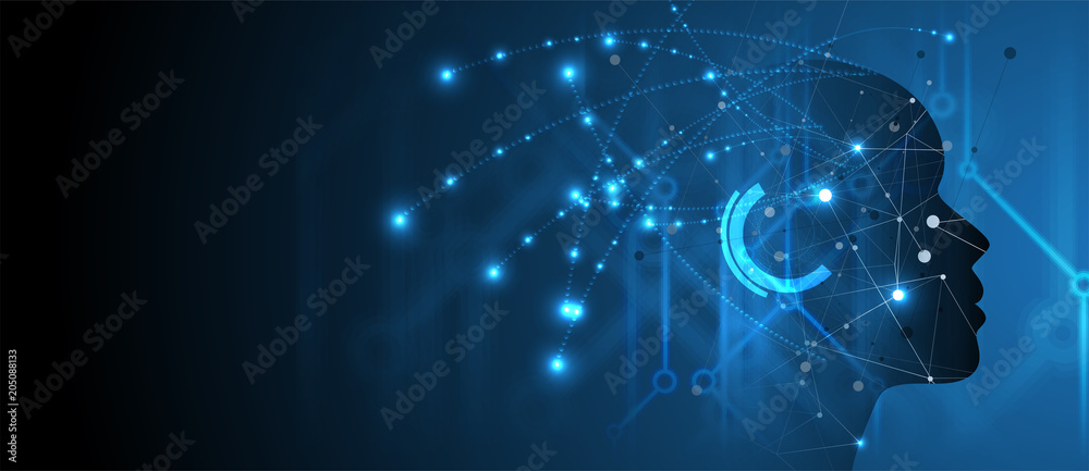 Artificial intelligence. Technology web background. Virtual concept Artificial intelligence. Technology web background. Virtual concept