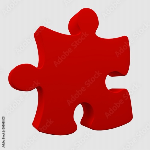 3d big red puzzle.