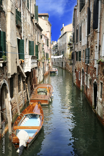 Canal cityscape in Venice  Italy